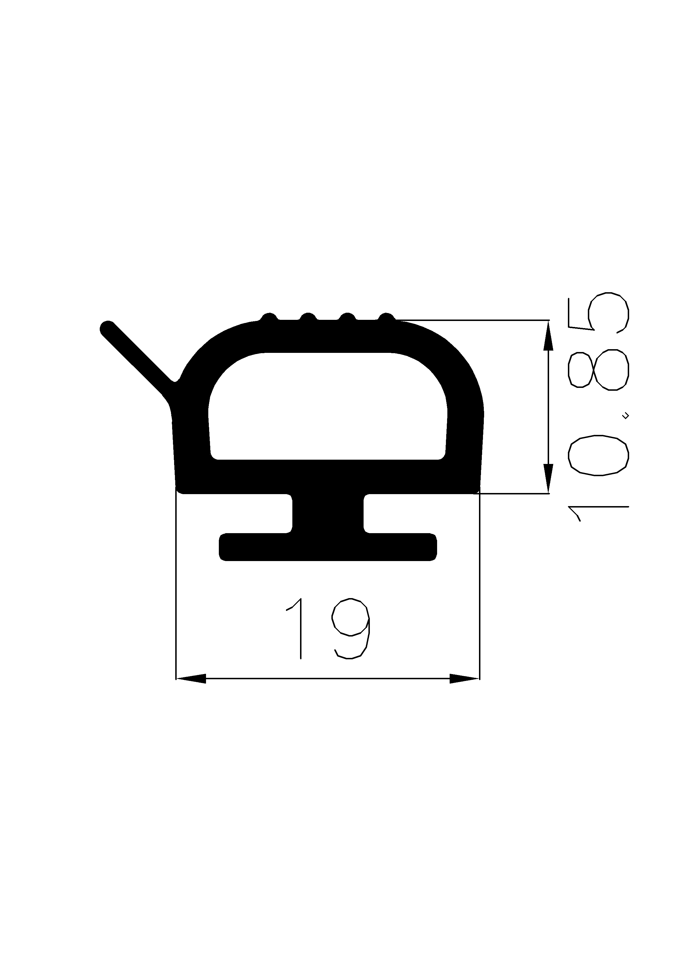 12050365KG - rubber profile - Door-frame profiles